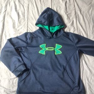 Navy blue/teal youth large hoodie